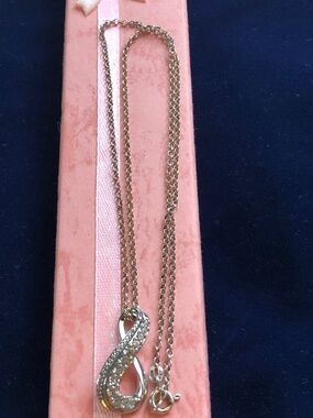 Sterling silver infinity knot necklace 18 inches